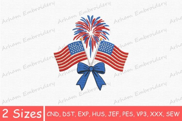 American Flag Fireworks with Bow Review