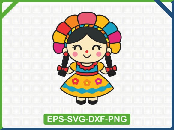 Mexican Folk Doll SVG for Etsy Sellers