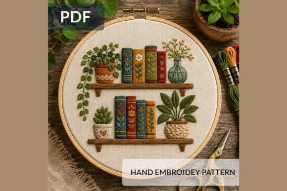 Review: Cozy Bookshelf Hand Embroidery Pattern