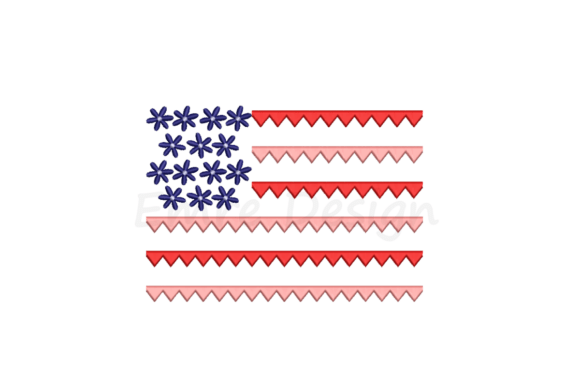 Review: Floral USA Flag Embroidery Design for Holiday Sales