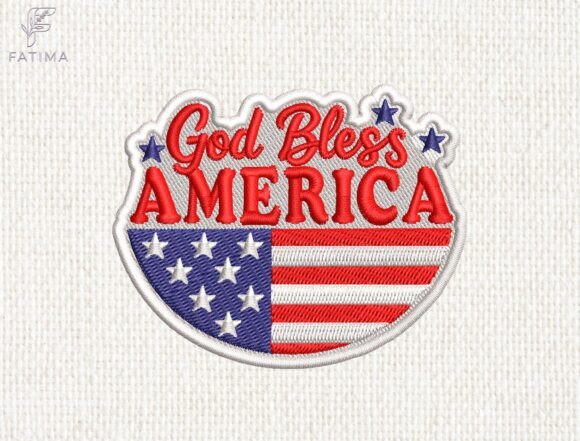Review: God Bless America Patch Embroidery File