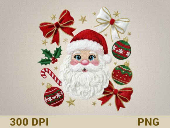 Review: Santa Claus Embroidery Design with Bows