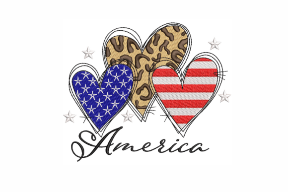 Reviewing Independence Day Hearts Embroidery