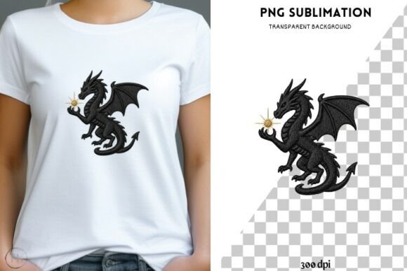 Reviewing the Black Embroidery Dragon PNG for Real Projects