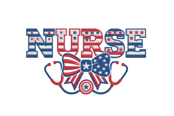 Reviewing the Nurse Patriotic Embroidery Design