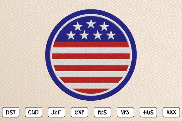 Reviewing the Patriotic Circle Embroidery Design